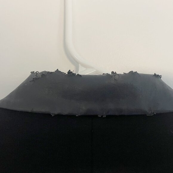 JAMES JEANS Womens' Black Leather Collar Tuxedo Blazer Jacket - Medium - Picture 4 of 5